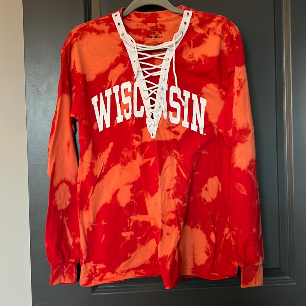 Wisconsin Gameday Tie Dye Top